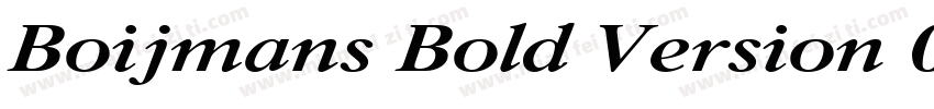 Boijmans Bold Version 001.001字体转换